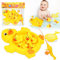 Angelspiel, 10 Stück Badespielzeug Aufziehbarem Badespielzeug Angelspiel Badewannenspielzeug Enten Angeln Angelspiel Badewanne mit Fischernetz, Angelstäbe, Kleiner Ententeich