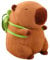 TOPLITHE 45cm Capybara Kuscheltier, Capybara Plüschtier mit Schildkrötenrucksack Spielzeug Stofftier Plushie Stofftier Geschenk für Kinder Jungen Mädchen(45cm)