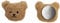 Plush Bear Fridge Magnet Rubber Soft Magnet 3D Animal Magnet Kitchen Decoration for Party Kids Friends (Coffee)
