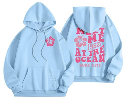 Pink Palm Puff Hoodie for Women UK Oversized Y2K Sweatshirt Clearance,Long Sleeve Unisex Soft Casual Hoodies Loose Fit Outdoor Streetwear Teenage Girls Cute Sweatshirts