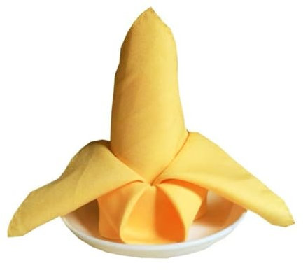 Anevous 2er Set Stoffservietten, 48x48 cm Waschbare Servietten Stoff, Wiederverwendbar Tischservietten, Tischdekoration Serviette für Hochzeit, Party, Hotel, Restaurant, Weihnachts, Geburtstag,Gold