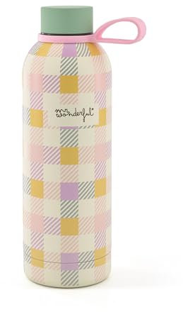 Mr. Wonderful Mr.Wonderful-Botella térmica-Cuadros de colores, multicolor (2506010268W0UN)