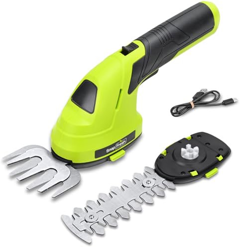 SnapFresh Tosaerba e Tagliasiepi 2 in 1 Tagliabordi a Batteria Forbici per Erba Cesoia Elettrica Larghezza di Taglio 83mm Lunghezza di Taglio 122mm Adatto al Giardino