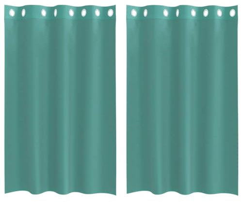vidaXL Cortinas de Gasa con Ojales 2 uds Turquesa