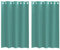 vidaXL Voile Vorhänge mit Ösen 2 STK. Türkis, Gardine, transparenter Vorhang, Fenster-Voile, Fensterdekoration, transparenter Voile-Vorhang