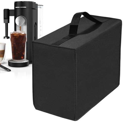 NUENSS-ROR Cover for Ninja Single Serve Coffee Maker PB051 (Black) | Heavy Duty Waterproof Dust-proof Coffee Maker Cover for Ninja Pod & Grounds PB051, Protective Case with Handle