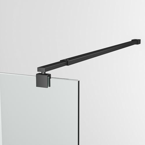 Barra estabilizadora fija telescópica ajustable 73-123 cm, utilizada para mampara de ducha, pared de cristal, barra estabilizadora transitable, grosor del cristal 8 mm - 10 mm, barra de soporte