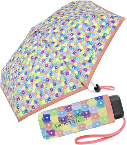 Benetton Taschenschirm Ultra Mini Flat Blooming Dots - peach