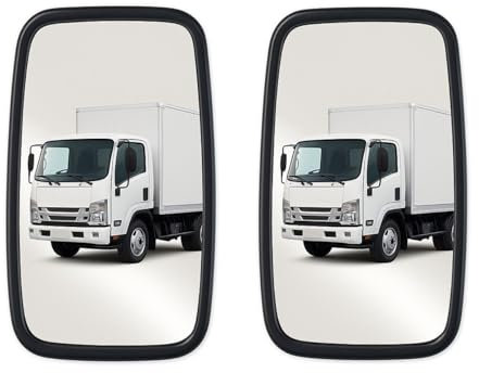 1 x Espejo retrovisor exterior espejo retrovisor lateral universal 37,2cm x 18,4cm para furgoneta camión coche tractor excavadora izquierda derecha