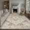 HUGEAR Vintage Waschbarer Teppich 300x400 kurzflor Wohnzimmer Retro Braun Wohnzimmer Rugs for Living Room Weich rutschfest Groß Tepich Schlafzimmer Carpet Living Room Bedroom Esszimmer Teppiche Büro