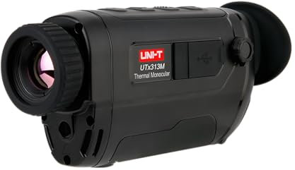 UNI-T UTx313M UTx318M UTx325M Cannocchiale Termico Monoculare 400×300 Pixel Imager Termico per Caccia Telecamera Termografica Visione Notturna IP67(UTx318M)