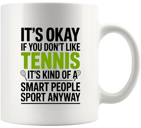 Panvola It's Ok If You Don't Like Tennis Gifts For Men Women Tennis Player Coach Ceramic Coffee Mug Novelty Drinkware 11 oz Ceramic Mug 11 oz White