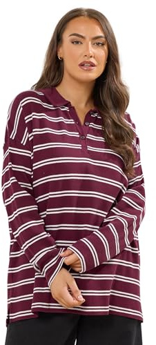 Yours Curve Waffle Rugby Collar Top - Women's - Plus Size Curve