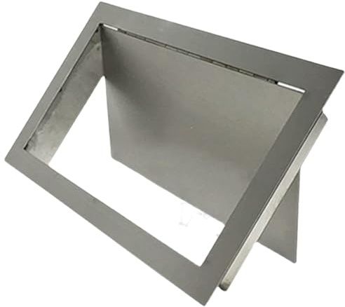Müllrutsche aus Edelstahl 304, rechteckiger Mülleimer-Deckel-Ersatz 7×9, seitlich öffnender Dosendeckel mit nach innen klappbarem Scharnier, Müll für Küche, Bad