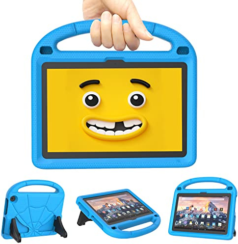 Mansiruyi Funda infantil para tabletas de 8 pulgadas, no compatible con Samsung TCL de 8 pulgadas, ligera, a prueba de golpes, de 8 pulgadas, con soporte de asa, color azul