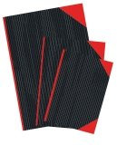 China Kladde 80g Papier DIN A4/96 Blatt kariert rot/sw