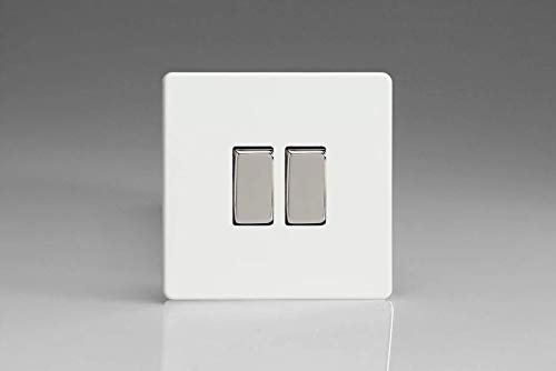 Varilight XDQ71S 2 Gang (Intermediate Switch + 10A 1 Or 2 Way Rocker Switch)