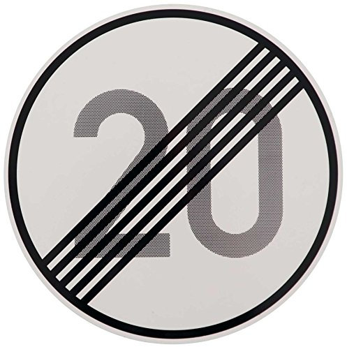 ORIGINAL Verkehrszeichen ENDE 20 km/h Verkehrsschild für den 30 Geburtstag Geschenk RAL Gütezeichen StVO Geburtstagsschild Straßenschild Verkehrsschilder Schild Schilder Straßenzeichen Straßenschilder