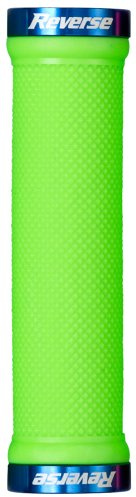 Reverse Grip Lock-On Fahrrad Schraubgriffe grün/blau