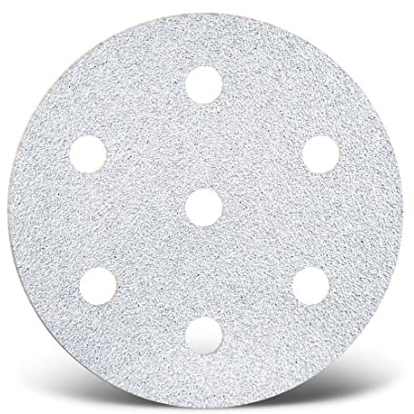 MENZER White Klett-Schleifscheiben, 90 mm, 7-Loch, f. Exzenterschleifer, Normalkorund (50 Stk.) K40