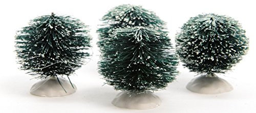 Kiefer Bäumchen Dekobaum Büsche beschneit 6 cm 4 TLG