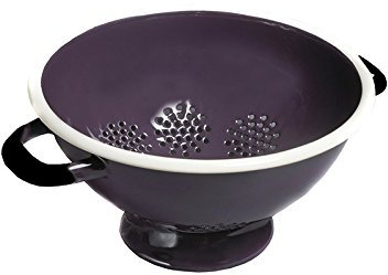 TPS Footed Colander 22cm Purple Enamel