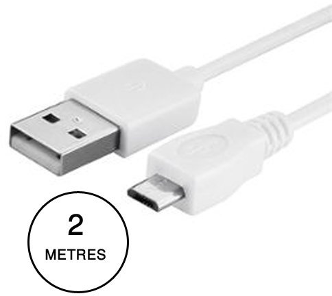 PH26 Orange Hi 4G Câble Data Micro USB Blanc 2 mètres pour Charge, synchronisation et Transfert de données. de qualité by