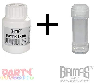 PARTY DISCOUNT Grimas Mastix Extra 100 ml + Grimas Mastix Remover 100 ml Profi-Hautkleber-Set