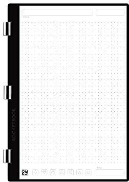 Rocketbook Pro Dot Grid Page Pack | Scannable Pro Notebook Paper - Write, Scan, Erase, Reuse | 20 Dot Grid Sheets | Executive Size: 6 in x 8.8 in