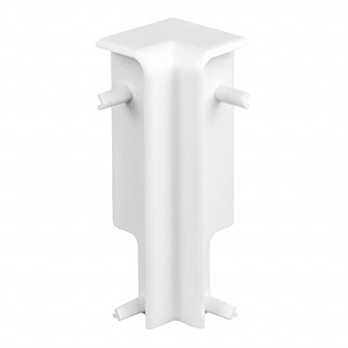 PROVISTON | Innenecken für MDF-Sockelleisten | 15 x 58 mm | Kunststoff | Weiß | Fußleisten Zubehör | 2 Stück