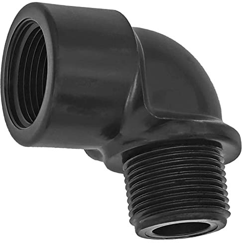 MegaHaustechnik Winkel 90° mit 1 1/2 Rohr Zoll Innengewinde IG und Aussengewinde AG - Gewinde Fitting Verschraubung aus Kunststoff PP PE PVC