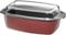 WMF Fusiontec Bräter, rechteckige Form, 32 x 21 cm, perfektes Braten, homogene Kochergebnisse, kratzfest, einfache Reinigung, backofengeeignet, 30 Jahre Garantie, Multifunktionsdeckel, Rose Quartz