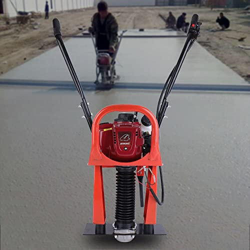 ARWIC 4 Stroke Concrete Vibrating Machine,37.7CC Gas Concrete Wet Screed Power Concrete Vibrating Vibrator,Commercial Concrete Plate Compactor Concrete Vibrabrater for Road Construction