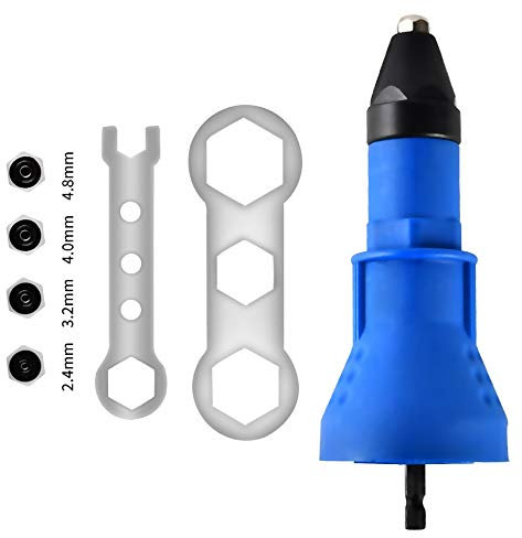 Nietmutternzange,Nietenzange Elektrische Nietmutter Nietmutter Werkzeug Cordless Nieten Bohrer Adapter Rivet Bohrer Werkzeug 2.4mm-4.8mm