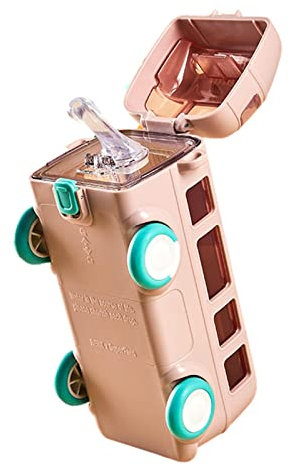 Gobelet de paille pour | Bouteille d'eau étanche à 360° pour | Gobelet pour tout-petits avec sangle et capsules pop-off sans BPA Lave-vaisselle Sûr pour la maison Hepvet