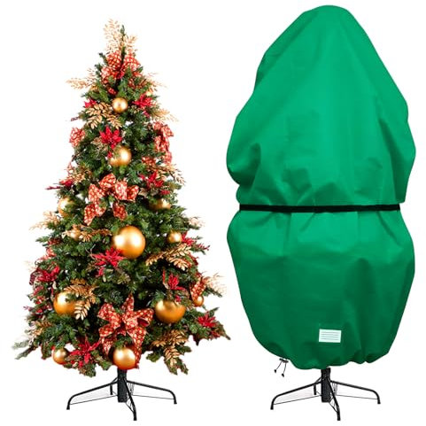 nomiou Weihnachtsbaum Aufbewahrungstasche,Reißfester Vliesstoff Aufbewahrung mit Fastening Rope,Weihnachtsbaum Transporthülle für bis zu 4FT Weihnachtsbäume und andere, kübelpflanzen winterwarm