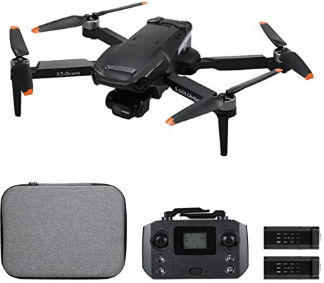 Lechnical Dron GPS con cámara 8K Gimbal de 3 ejes 5G Wifi FPV 5000m Distancia de control 35 minutos Tiempo de vuelo Motor sin escobillas con bolsa de almacenamiento 2 baterías
