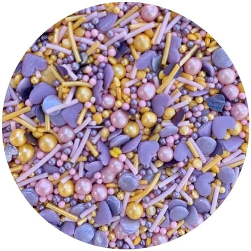 Purple Cupcakes Sprinkles Mix - Shimmer WISTERIA Mix (V) - Cake and Cupcake Sprinkles for Birthdays, Weddings and all occassions