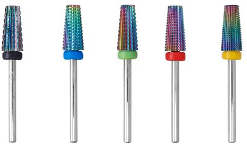 Bestgle Fresa de Carburo de Tungsteno para Torno de uñas Manicura,Brocas para Uñas Profesional, rocas de uñas de 3/32 pulgadas para taladro de uñas