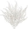 6PCS Christmas Glitter Leaves 63cm Artificial Boston Fern White Glitter Leaf Floral Picks Christmas Tree Decorations Artificial Leaves Stem for Xmas Tree Ornaments New Year Flower Arrangment