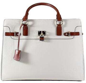 Lorenza Ferdi Sac Ordinateur Femme – Élégant et Polyvalent | Sac Bandoulière, Sac à Main, Sacoche PC 15,6’’, Fourre-Tout Chic pour Bureau et Voyage
