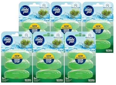 Ambi Pur WC-Steine Tea Tree & Pine 3x55ml - WC Duft (6er Pack)