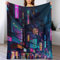 PAZZK Japan Decke, Flannel Tagesdecke Couchdecke Sesseldecke Wohndecke Vier Jahreszeiten Decke Kuscheldecke Sofadecke Mit Muster, （180×200cm）