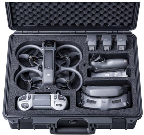 Lykus Titan AT200 Wasserdicht Tasche Koffer Case für DJI Avata 2,Goggles 3,RC Motion 3, FPV-Fernsteuerung 3, unterstützt bis zu 7 Akkus [NUR Koffer]