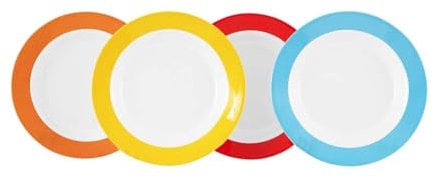 Gimex Colour Line Suppenteller, 4er-Set, Rainbow