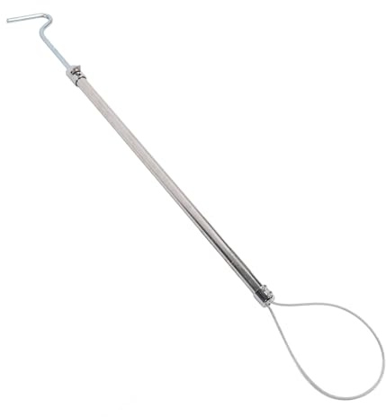Poste para Atrapar Perros, Control de Animales, Poste para Atrapar Cerdos de Acero Inoxidable, Longitud Ajustable, Poste para Capturar Animales para Reptiles, (Mango De Gancho
