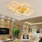 SITAFU LED Deckenleuchte Gold Modern Led Deckenlampe Wohnzimmer L80cm Wohnzimmerlampe Deckenleuchte Led mit Fernbedienung, Schlafzimmerlampe, Deckenbeleuchtung Wohnzimmer Schlafzimmer Büro