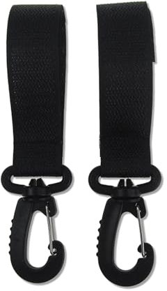 Gancio per borsa per pannolini per passeggino, gancio per appendere passeggino, clip per borsa per passeggino rotanti a 360 gradi, grande moschettone 2 pezzi per borsa da mamma, borsa della spesa,