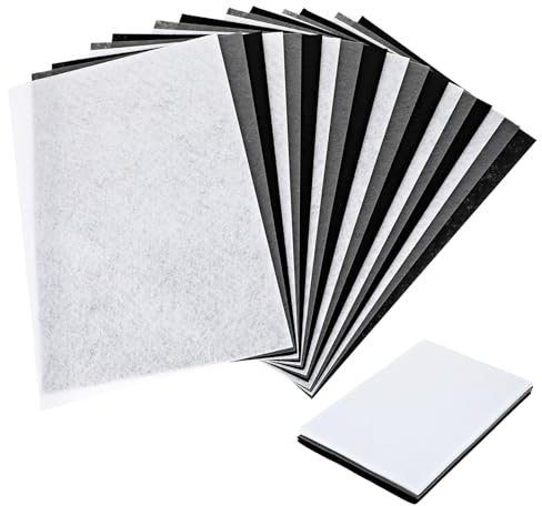 Lusofie 18 Stück Bastelfilz Stoff 20 x 30cm 1mm Filz Stoff Vliesstoff Schwarz Weiß Grau Filzstoff zum Basteln Kinderstickerei Näh filzplatten für DIY Basteln Nähen Handdekoration