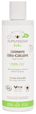 Alphanova Bébé Öl-Kalk-Liniment mit Bio-Olivenöl, 200 ml